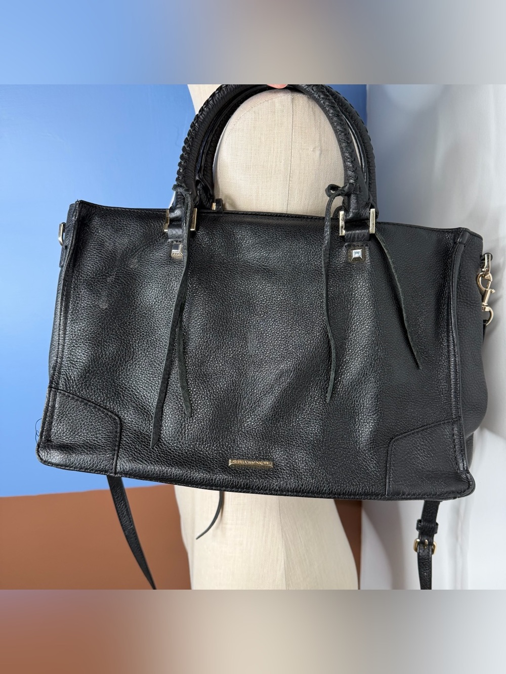 Rebecca Minkoff Black Leather Tassel Bag